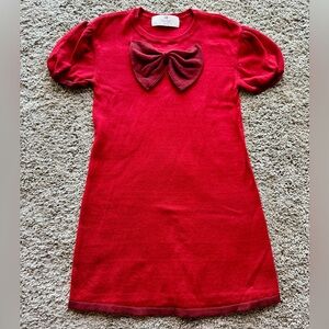 H&M Red Knit Sweater Dress Girls Size 5T